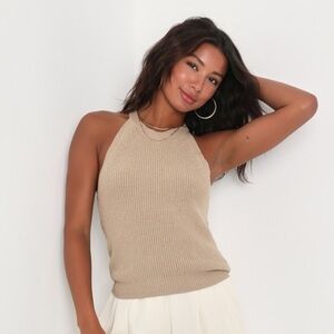LULUS KNIT HIGH NECK TANK TOP